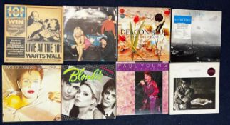 Collection of 80s albums including works by Blondie, Deacon Blue and Paul Young. (8)