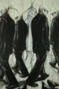 † Candice Dawn Blignaut, (b.1974), mixed media on canvas, In the Company of Giants, 2014, signed.