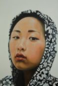 † Roselina Hung, Canadian, (b.1980), oil on canvas, 'Rosy by Herself', signed verso. H.90 W.60cm.