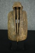 † A carved tribal Dogon dance mask in the form of a bird. H.44cm.
