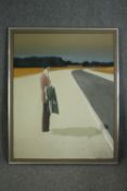 David Evans (b.1942) a large oil on canvas 'Ystrad Revisited' (includes exhibition catalogue). H.139