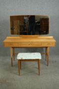 Robert Heritage for Archie Shine Ltd, a mid 20th century vintage retro teak dressing table, with