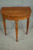 A small 19th century elm and pollard elm console table. H.73 W.69 D.45cm.