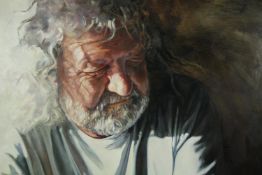 TR14107 † Ronel Kellerman, (b.1974), oil on board, 'Contemplation', signed and dated 2011. H.80 W.
