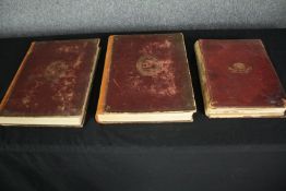 Two leather bound volumes 'Albums de la Guerre', 1929 and a 1930 along with Spain by Gustave