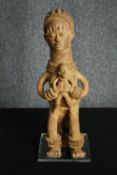 † Figure group, terracotta, mother and child. Nigeria. H.49cm.
