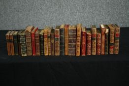 A collection of twenty five 19th century leather bound hard back books, titles include Memoires de