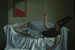TR15030 † Raoof Haghighi, Iran, (b.1976), oil on canvas, 'Take Me Home', 2011. Framed. H.86 W.107cm.