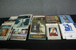 A group of art books, Rodin, Picasso, Matisse, Morris etc.H.33 W.23cm. (largest).