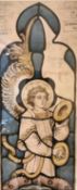 Clayton and Bell, 'Angel Playing Symbols', ink and water colour design for a church window. With