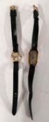 Two vintage ladies automatic wrist watches, one Omega, the other 18ct yellow gold by JW Benson.