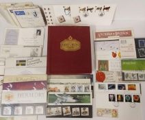 A collection of world stamps and first day covers.
