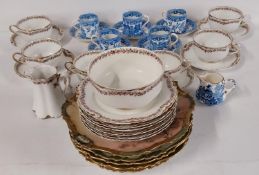 A group of various porcelain wares, including Limoges and Paragon.