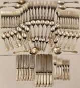 An extensive set of Victorian Mappin Brothers silver plated flatware (Qty 85 pieces)