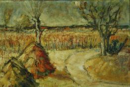 Louis Amalvy, French (1918-2003) oil on canvas 'Le Blis aux environ de Valence Drôme', signed and