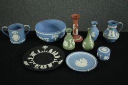 A collection of Wedgwood Jasperware. H.9 Dia.20cm. (largest).