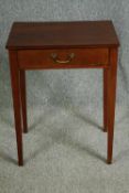 An Edwardian mahogany side table. H.71 W.55 D.39cm.