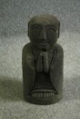 A carved Japanese figure, Jizo Bozatsu. H.41cm.