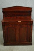 A late Regency mahogany chiffonier. H.130 W.99 D.39cm.