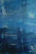 Diana Boyd, pastel, abstract seascape, signed Di, framed and glazed. H.44 W.34cm.