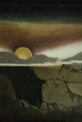 Tuvia Beeri, Israeli (1929-), A 20th century lithograph, atmospheric rocky landscape, signed and