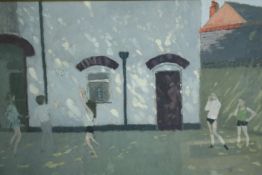 Andrew Macara (b.1944), oil on canvas, Sunlight and Shadows, Edale Avenue, signed and dated, gallery