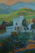 Diana Boyd oil on canvas, a Provence landscape with house, signed. H.85 W.67cm.