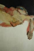 Slawomir Blatton (b1943), a large oil on canvas, an abstract nude composition in the manner of
