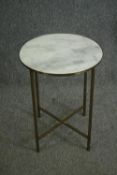 A marble and gilt metal lamp or occasional table. H.56 Dia.43cm.