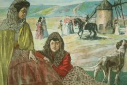 Alexandre Lunois (1863-1916) lithograph, numbered in pencil, framed and glazed. H.38 W.45cm.