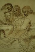 After Guercino, a framed and glazed etching, gallery label to the reverse. H.42 W.37cm.