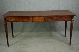 A fine late George III serving table, circa 1810, in the manner of Gillows. H.91 W.192 D.72cm.