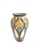 Ulisse Cantagalli, Italian (1839 - 1901), a 1900's Art Nouveau design hand painted daffodil