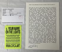 WITHDRAWN - Ai Weiwei (b.1957), £ lithograph on somerset paper, signed and numbered 9/1000. With