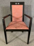 A Thonet Secessionist ebonised armchair. H.97cm x W.57cm x D.54cm.