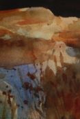 WITHDRAWN Salliann Putman (b.1937), watercolour, landscape sketch, signed, framed and glazed. H.35