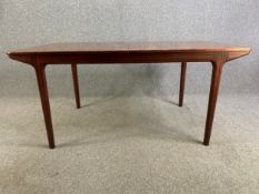 Dining table, mid century rosewood. H.75cm x W.160cm x D.92cm (Extending table but missing its