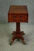 A Regency mahogany worktable circa 1820. H.69 W.72 D.56cm.