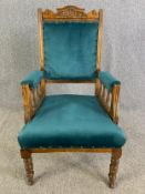 Armchair, Victorian walnut. H.102cm x W.59cm x D.60cm