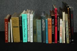 A collection of reference books on Oriental art and ceramics etc. H.31 W.31cm. (largest).