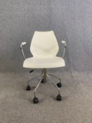 Vico Magistretti for Kartell, a MAUI 2879 swivel desk chair.