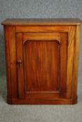 A 19th century mahogany side cabinet. (In need of some repair as shown). H.85 W.77 D.38cm.
