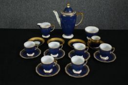 A Spode part coffee service along with Limoges items. H.24cm. (largest)..