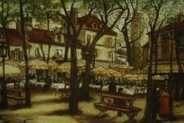 Lithograph, Montmartre, signed Hubert in pencil. H.29 W.35cm.