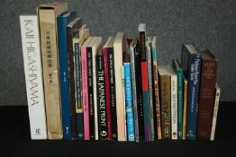 A collection of reference books on the subject of Japanese art and design. H.36 W.27cm. (largest).