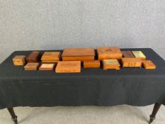 An extensive and miscellaneous collection of 19th century and later boxes of various type.