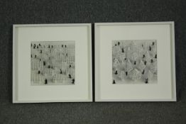 A pair of framed and glazed limited edition prints, signed and numbered to the reverse, Junji