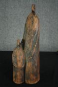 A stoneware figural group, mother and child. H.46cm.