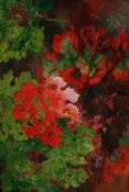A mixed media study, autumn leaves, framed and glazed. H.61 W.52cm.