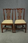 Dining chairs, a pair of Georgian mahogany.
